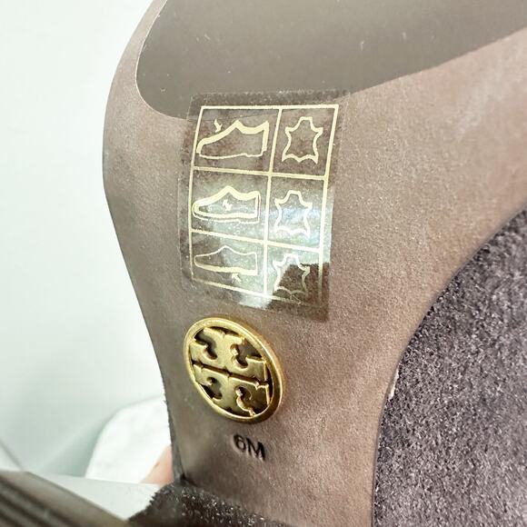 Tory Burch Women's Suede Lila 90s Scrunch High Heel Ankle Booties Size 6 - Picture 11 of 14